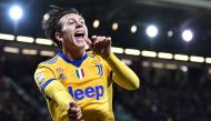 Juventus’ Federico Bernardeschi celebrates scoring their first goal REUTERS/Alberto Lingria
