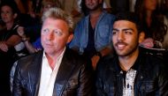 This file photo taken on July 07, 2012 shows former tennis player Boris Becker (L) and his son Noah Becker during a fashion presentation of the German label Minx during the Mercedes-Benz Fashion Week in Berlin. Noah Becker said on January 3, 2018 that he 