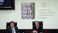 Professor Daniel Brumberg, Co-Director of Democracy and Governance Studies at Georgetown University and CIRS Director Dr. Mehran Kamrava during the talk.