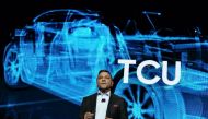 HARMAN International President and CEO Dinesh Paliwal speaks during a press event for CES 2018 at the Mandalay Bay Convention Center on January 8, 2018 in Las Vegas, Nevada. Alex Wong/Getty Images/AFP
