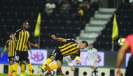 Al Sadd’s Morteza Mohammad scores their first goal against Qatar SC during their QNB Stars League match played at Al Sadd Stadium in this file picture of October 2017.