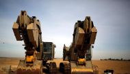 File photo of diggers are seen near the area where the Israeli forces said a 
