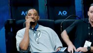 US actor Will Smith watching Nick Kyrgios of Australia against Jo-Wilfried Tsonga. EPA/TENNIS AUSTRALIA 
