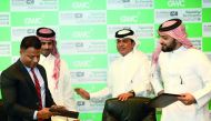 Officials of GWC and Al Asmakh Real Estate Development during the signing ceremony held at GWC headquarters.