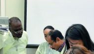 Researchers during the workshop.