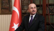 File photo of Mevlut Cavusoglu, Minister of Foreign Affairs of Turkey speaking to the press at the Turkish Embassy in Paris after his meeting with US Secretary of State Rex Tillerson on January 23, 2018 in France. Cem Özdel - Anadolu Agency.