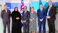 H E Dr Sheikha Aisha bint Faleh Al Thani, Founder and Chairperson of the Al Faleh Group, Ajay Sharma, British Ambassador, Brian Buckley, Principal of AFG College, Prof. Richard Wells, Dean of Transnational Education at the University of Aberdeen and Dr. K