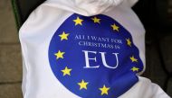 Anti-Brexit seat cover is seen outside the Houses of Parliament in London, Britain, January 30, 2018. Reuters/Toby Melville