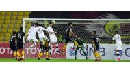 Action during the QNB Stars League match between Al Sadd and Qatar SC at the Qatar SC Stadium on Saturday.