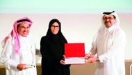 Minister of Energy and Industry H E Dr Mohamed bin Saleh Al Sada honouring participants. 