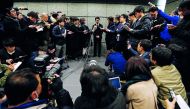 oincheck Inc Chief Operating Officer Yusuke Otsuka speaks to the media in Tokyo, Japan February 13, 2018. Reuters/Toru Hanai