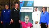 Pierluigi Collina (second left), Chairman of the Referees’ Committee at FIFA, Hani Ballan (second right), Vice Chairman of FIFA Referees’ Committee, Chairman of AFC Referees’ Committee, and Chairman of QFA Referees’ Committee, Massimo Busacca, FIFA Direct