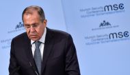Russian Foreign Minister Sergei Lavrov gives a speech during the Munich Security Conference on February 17, 2018 in Munich, southern Germany. AFP / Thomas Kienzle