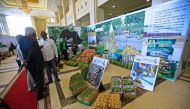 African produce is displayed during opening of Food and Agriculture Organization’s 30th Africa regional conference in Khartoum on February 19, 2018. / AFP / ASHRAF SHAZLY
