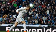 Real Madrid’s Cristiano Ronaldo heads at goal. (REUTERS/Juan Medina)