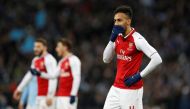Arsenal's Pierre-Emerick Aubameyang looks dejected REUTERS/Darren Staples  
