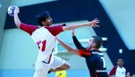 Action from the boys match of the 24th ISF World Schools Handball Championships between Qatar and Bulgaria yesterday. 