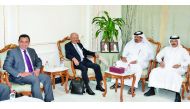 Mohamed bin Ahmed bin Towar Al Kuwari (second right), Vice-Chairman, Qatar Chamber; with Dedi Saif El Hadi, consultant of Qatari-Indonesian Business Council and other officials during a meeting with a visiting Indonesian business delegation, at Qatar Cham