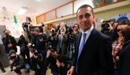 5-Star Movement leader Luigi Di Maio arrives to cast his vote at a polling station in Pomigliano d'Arco, near Naples, Italy March 4, 2018. Reuters/Ciro De Luca