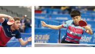 Action from qualification stage matches in Doha yesterday.
