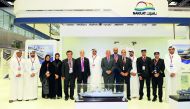 Nakilat officials at DIMDEX 2018 pavilion.
