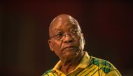 This file photo taken on December 16, 2017 shows Jacob Zuma speaking during the 54th ANC national conference in Johannesburg. (AFP / Mujahid Safodien) 