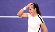 Daria Kasatkina of Russia reacts to her quarterfinal victory over Venus Williams of the United States during the BNP Paribas Open at the Indian Wells Tennis Garden on March 16, 2018 in Indian Wells, California. Harry How/Getty Images/AFP 