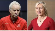 John McEnroe(R) and Martina Navratilova  © Reuters 