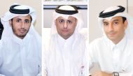 FROM LEFT: Sheikh Mohammed bin Ali Al Thani, Chief-Treasury & Investments, QIIB; Sheikh Abdulaziz bin Abdullah bin Faisal Al Thani, Chief- Corporate Banking Sector, QIIB; and  Jamal Al Jamal QIIB Deputy CEO. 