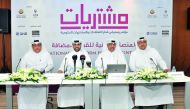FROM LEFT: Yousef Al Naama, General Manager of Corporate and Institutional Banking Department; Abdulaziz bin Nasser Al Khalifa, CEO of Qatar Development Bank; Abdulaziz Zaid Al Talib, Director of Government Procurement Department; and Ahmed Ali Al Ansari,