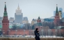 Police officers patrolling outside the Kremlin. AFP file photo.