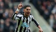 Newcastle United's Ayoze Perez celebrates scoring their first goal with Kenedy, March 31, 2018. REUTERS/Scott Heppell
