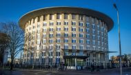An exterior view of the Organisation for the Prohibition of Chemical Weapons (OPCW) building in The Hague pictured on November 15, 2013.  Netherlands OUT / AFP / ANP / Lex van Lieshout