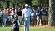 Tiger Woods of the United States looks on during a practice round prior to the start of the 2018 Masters Tournament at Augusta National Golf Club on April 3, 2018 in Augusta, Georgia. Andrew Redington/Getty Images/AFP