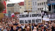 Some 40,000 protesters demand the resignation of the Slovak police chief Tibor Gaspar during a protest 'For Decent Slovakia' at the Slovak National Uprising square in Bratislava, Slovakia on April 5, 2018. AFP / Joe Klamar