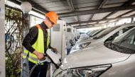 Nissan, Enel and Nuvve operate a commercial vehicle-to-grid hub in Denmark. (Source: Nissan Motor)