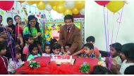 The orientation programme, including a cake cutting ceremony, was addressed by Principal Jacob K M. 
