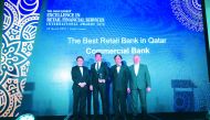 A Commercial Bank official with other officials after receiving the ‘Best Retail Bank in Qatar for 2018’ award by the Asian Banker in Kuala Lumpur, Malaysia.