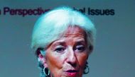 International Monetary Fund (IMF) Managing Director, Christine Lagarde, delivers a speech at the University of Hong Kong, in Hong Kong, China April 11, 2018. Reuters/Bobby Yip