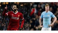 File photo of Liverpool's Mohamed Salah (L) and Manchester City's Kevin De Bruyne nominated for the 2017-18 Professional Footballers' Association Player of the Year award.  REUTERS/Andrew Yates and REUTERS/Darren Staples