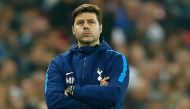 Tottenham Hotspur's Argentinian head coach Mauricio Pochettino watches from the touchline during the English Premier League football match between Tottenham Hotspur and Manchester City at Wembley Stadium in London, on April 14, 2018.  / AFP / Ian KINGTON 