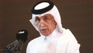 H E Sultan bin Saad Al Muraikhi, Minister of State  for Foreign Affairs, speaking at the Opening of QIBC conference in Doha yesterday. Pic: Abdul Basit/The Peninsula