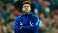 Tottenham Hotspur's Argentinian head coach Mauricio Pochettino watches from the touchline during the English Premier League football match between Tottenham Hotspur and Manchester City at Wembley Stadium in London, on April 14, 2018.  AFP / Ian Kington