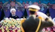 Iranian President Hassan Rouhani attends the National Army Day parade in Tehran, Iran, April 18, 2018. REUTERS/Tasnim News Agency/Handout via REUTERS 