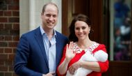 Britain's Catherine, the Duchess of Cambridge and Prince William leave the Lindo Wing of St Mary's Hospital with their new baby boy in London, April 23, 2018. Reuters/Henry Nicholls