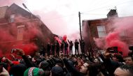 Liverpool fans outside the stadium before the match Action Images via Reuters/Carl Recine 
