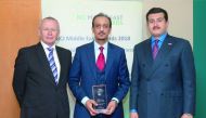 Abdullatif Ali Al Yafei (centre), Chairman of the Business Continuity Institute Qatar Forum, with other officials.