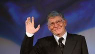 In this file photo taken on September 5, 2008 Italy's director Ermanno Olmi poses before receiving a Golden Lion for lifetime achievement at the 65th Venice International Film Festival in Venice Lido on September 5, 2008.  AFP / Alberto Pizzoli