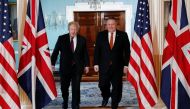 U.S. Secretary of State Mike Pompeo meets with British Foreign Secretary Boris Johnson at the State Department in Washington, U.S., May 7, 2018. REUTERS/Kevin Lamarque
