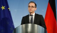 German Foreign Minister Heiko Maas gives a statement on May 9, 2018 in Berlin after US President Donald Trump pulled the United States out of a landmark deal curbing Iran's nuclear program and reimposed crippling sanctions, defying European pleas and prom